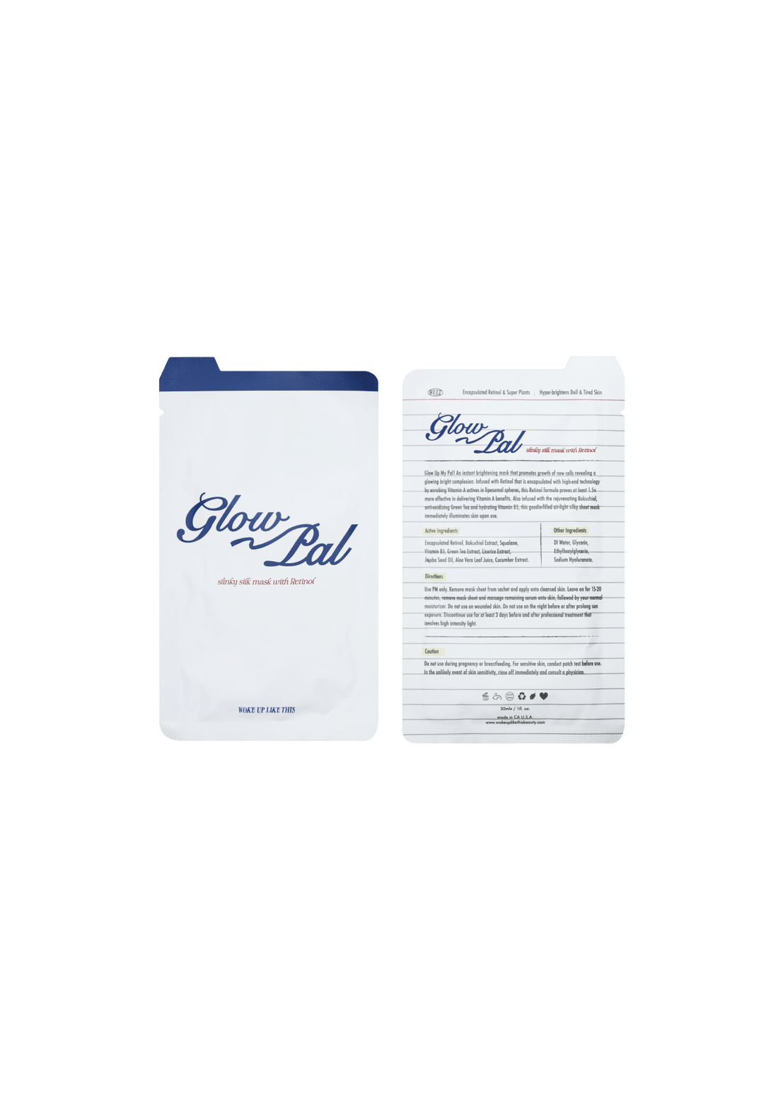 GLOW PAL slinky silk mask with Retinol 30ml x 5