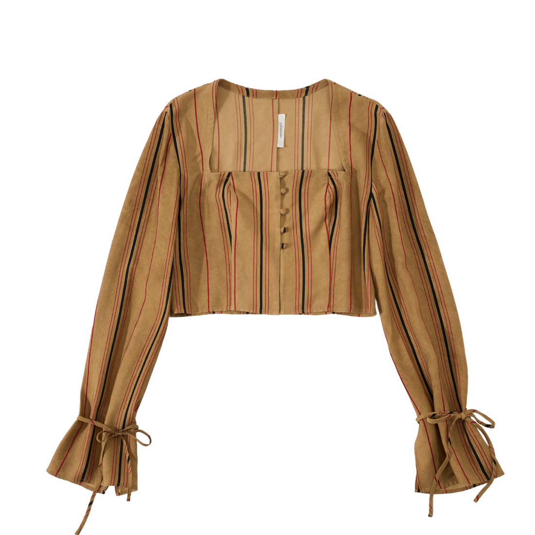 〖WULTMAS X Affection BLVD〗Woody Tie-Sleeve Top (S / M)