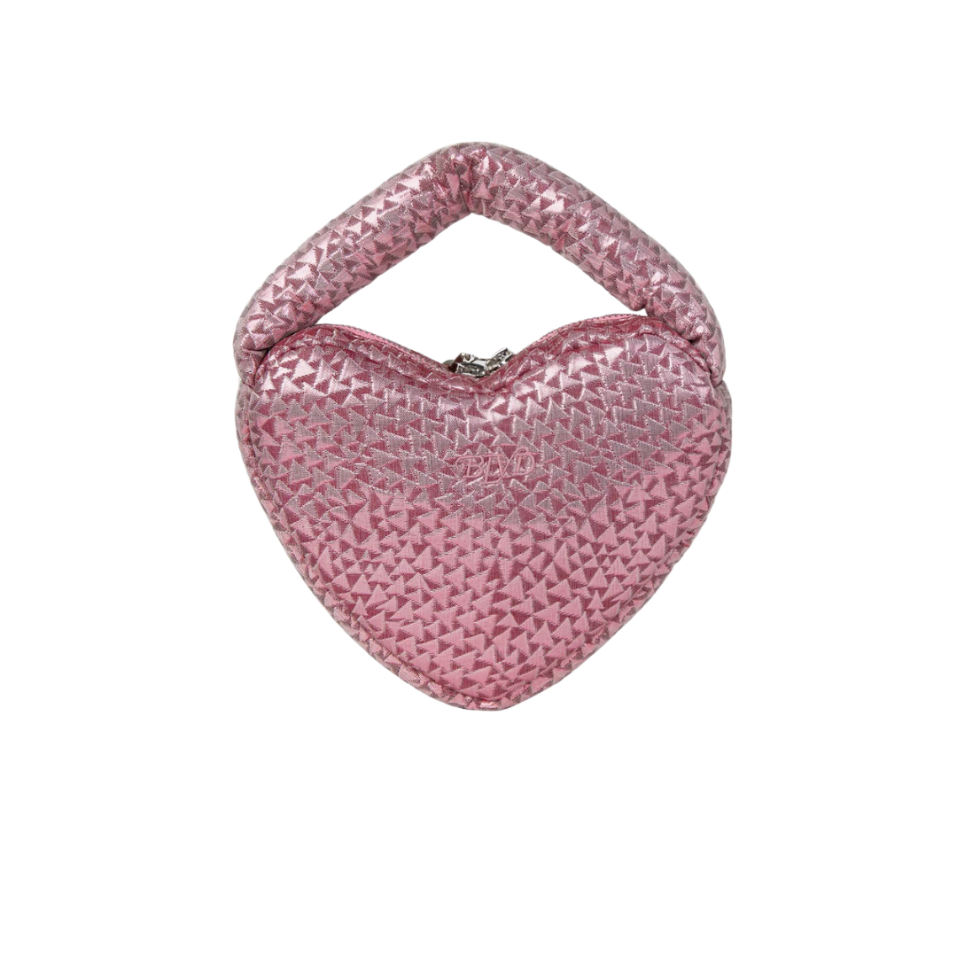 〖WULTMAS X Affection BLVD〗Marshmallow Heart Clutch in Pink Toblerone