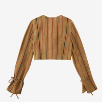 〖WULTMAS X Affection BLVD〗Woody Tie-Sleeve Top (S / M)